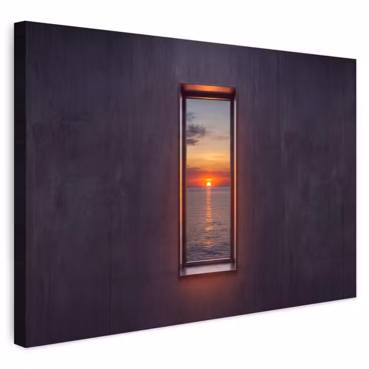 Buiten canvas - Zonsondergang - Zee - Natuur — 1