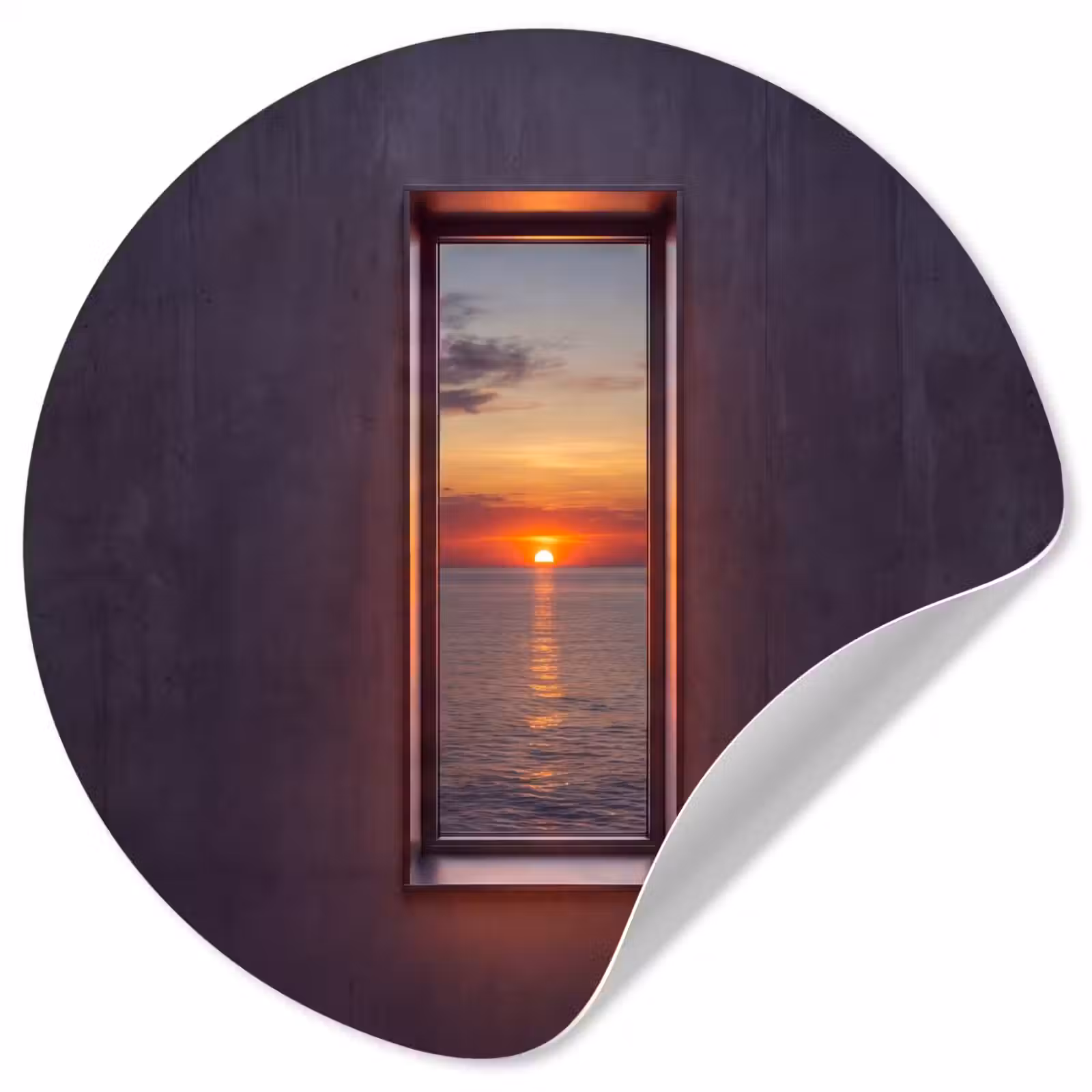 Behangcirkel - Zonsondergang - Zee - Natuur — 1