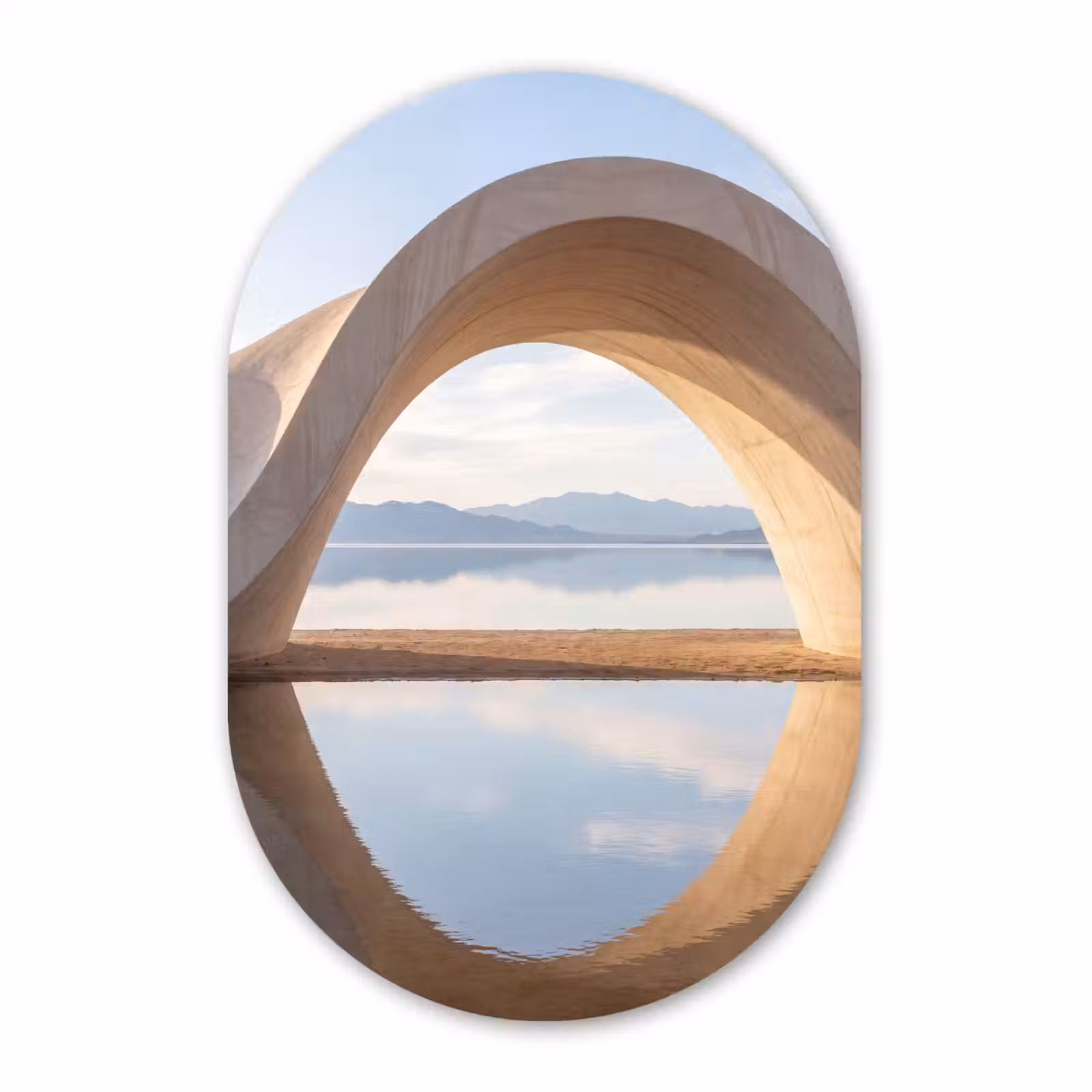 Muurovaal glas - Boog - Water - Natuur — 1