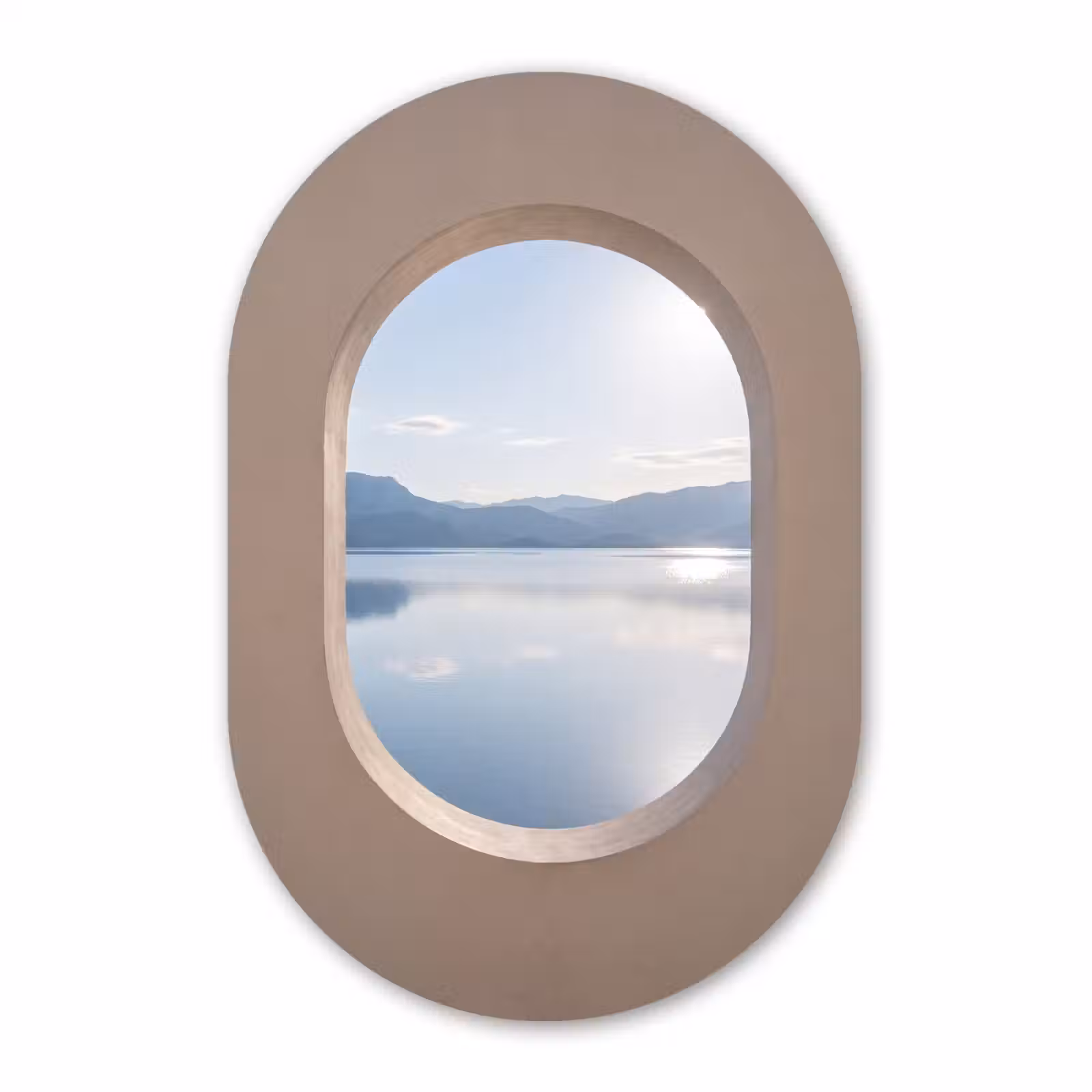 Muurovaal glas - Landschap - Water - Modern — 1