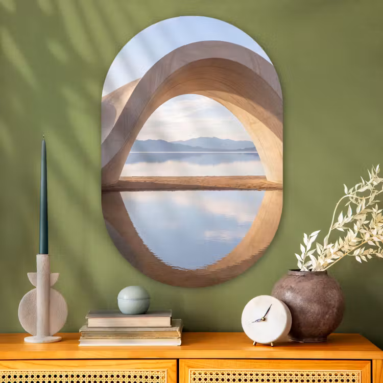 Muurovaal glas - Boog - Water - Natuur — 2