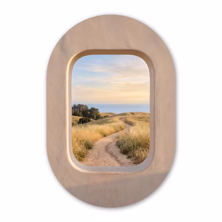 Muurovaal glas - Uitzicht - Kust - Natuur — 1