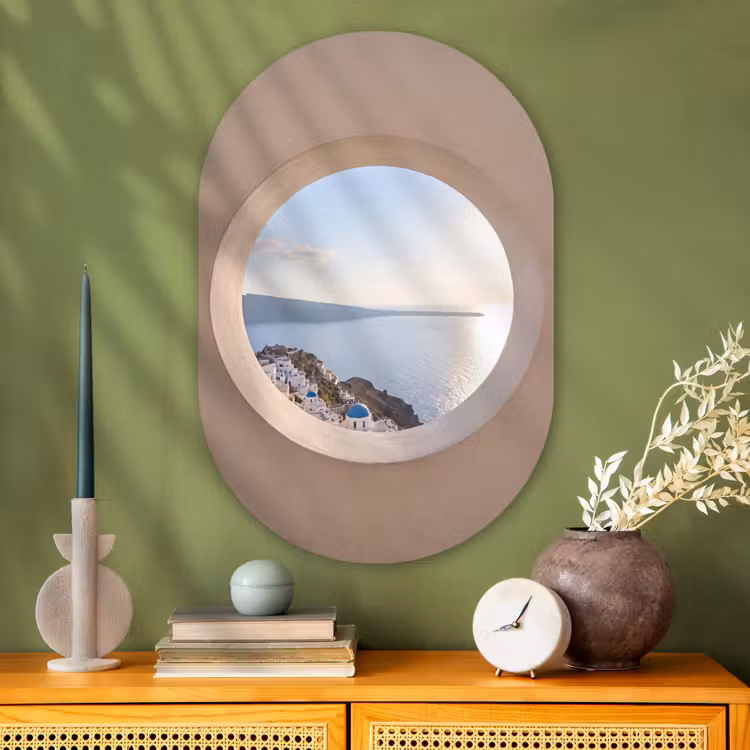 Muurovaal glas - Uitzicht - Zee - Natuur — 2