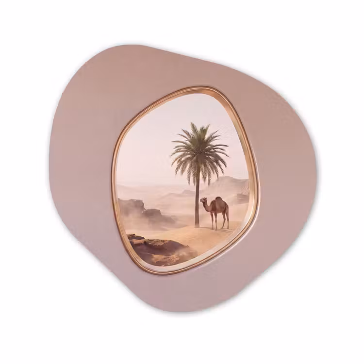 Organisch schilderij glas - Kameel - Woestijn - Natuur — 1