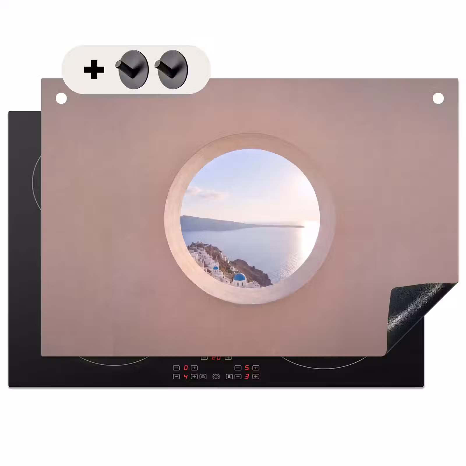 Inductiebeschermer & spatscherm (2in1) - Uitzicht - Zee - Natuur — 1