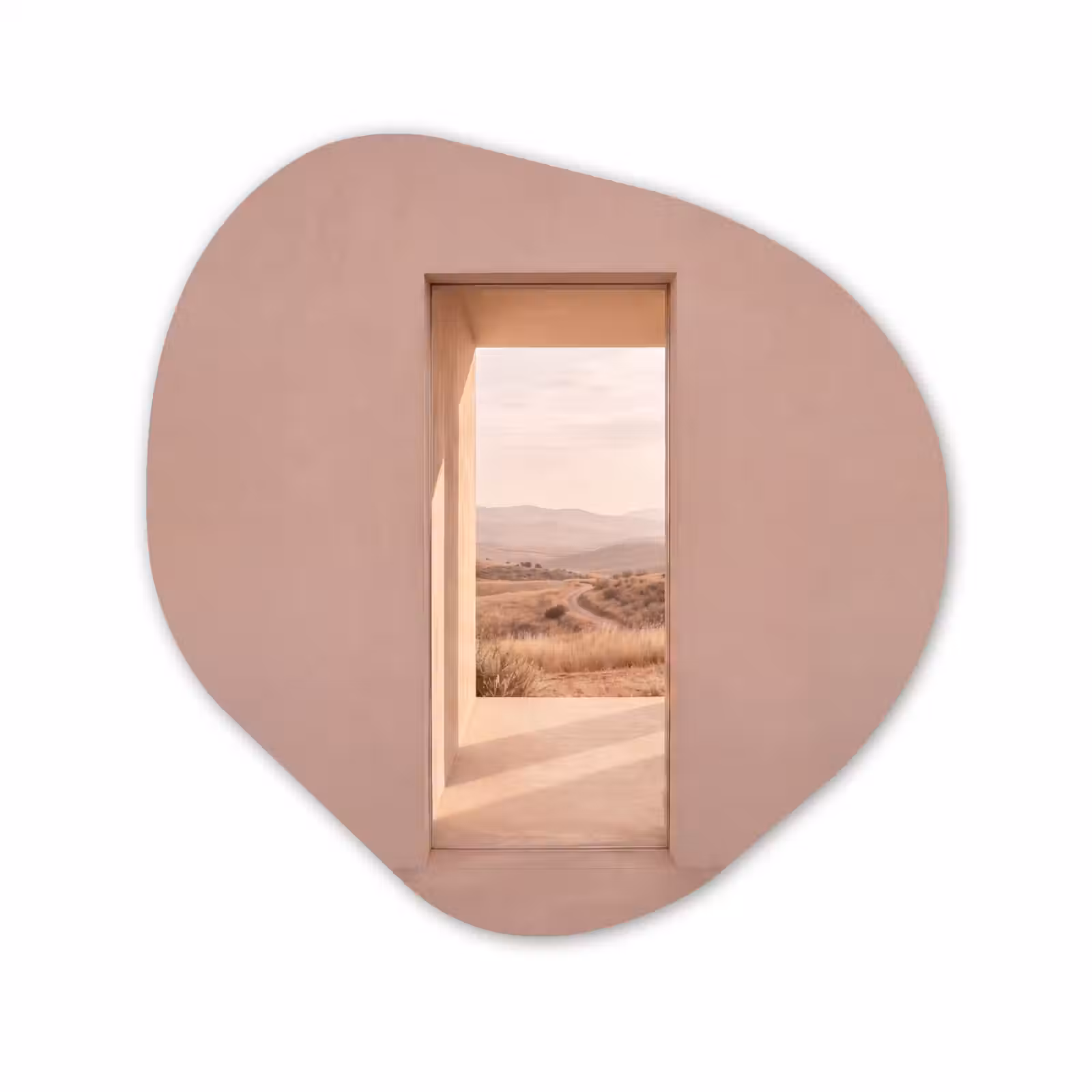 Organisch schilderij glas - Uitzicht - Natuur - Rust — 1