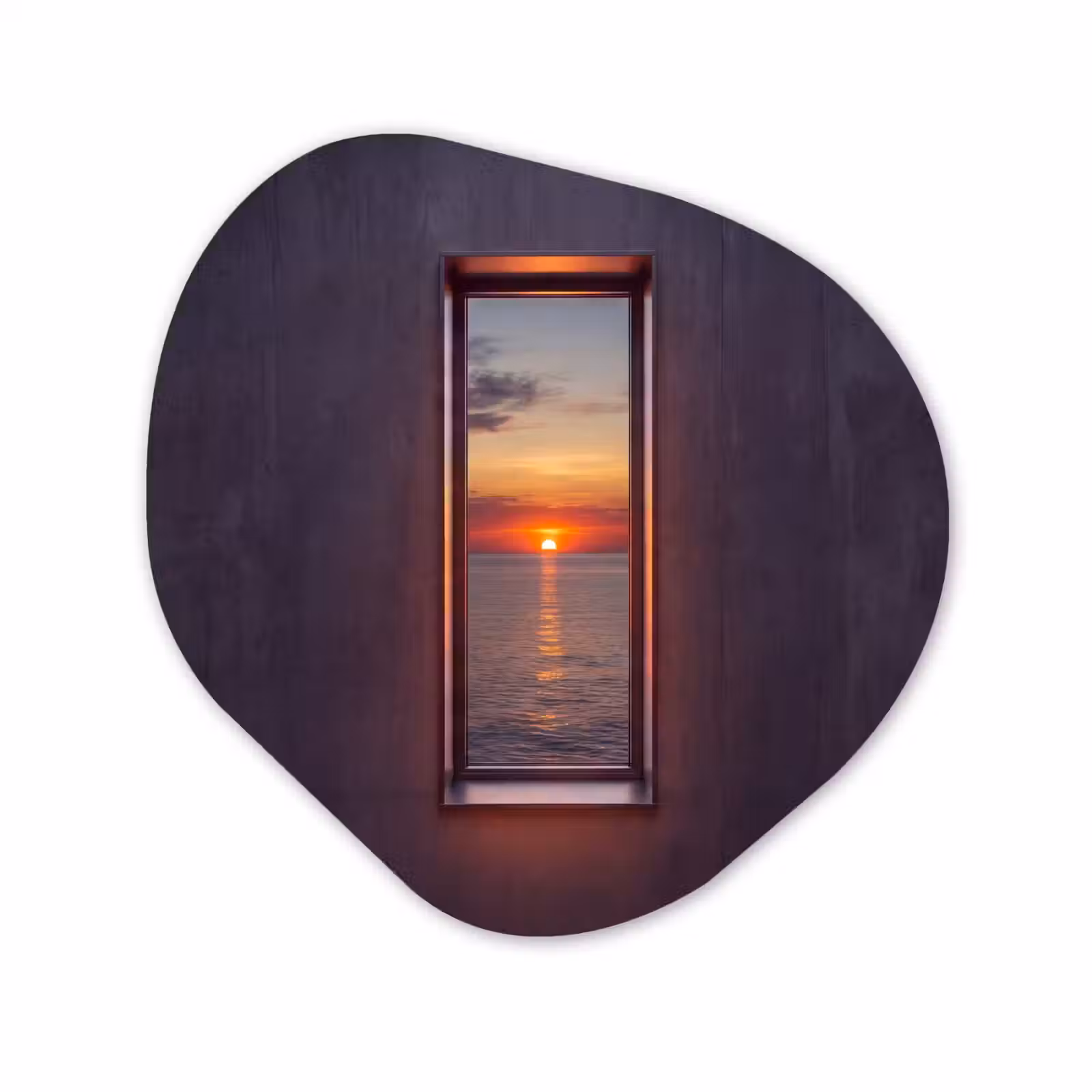 Organisch schilderij glas - Zonsondergang - Zee - Natuur — 1