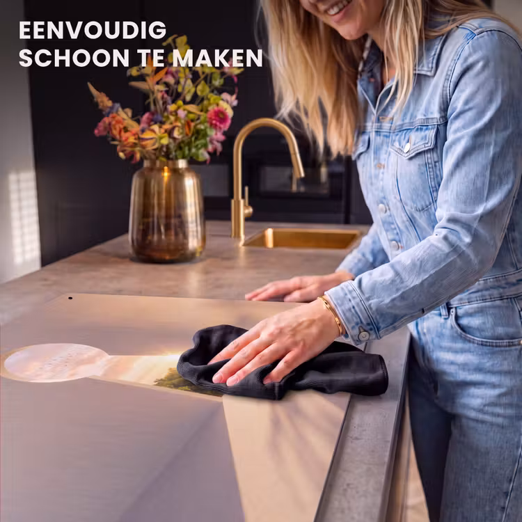 Inductiebeschermer & spatscherm (2in1) - Sleutelgat - Natuur - Zon — 5