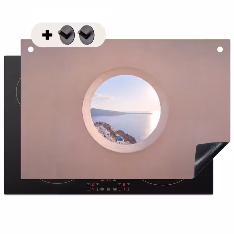 Inductiebeschermer & spatscherm (2in1) - Uitzicht - Zee - Natuur — 1