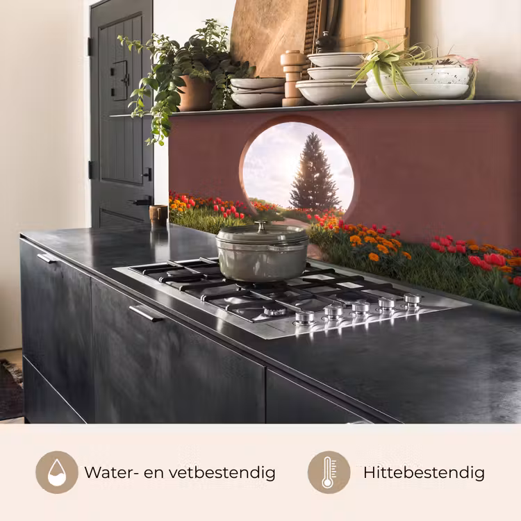 Keuken achterwand - Pad - Bloemen - Natuur — 5
