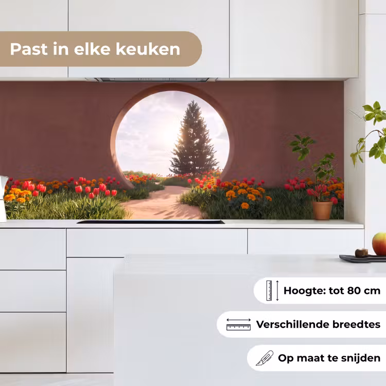 Keuken achterwand - Pad - Bloemen - Natuur — 7