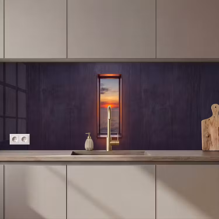 Keuken achterwand - Zonsondergang - Zee - Natuur — 1
