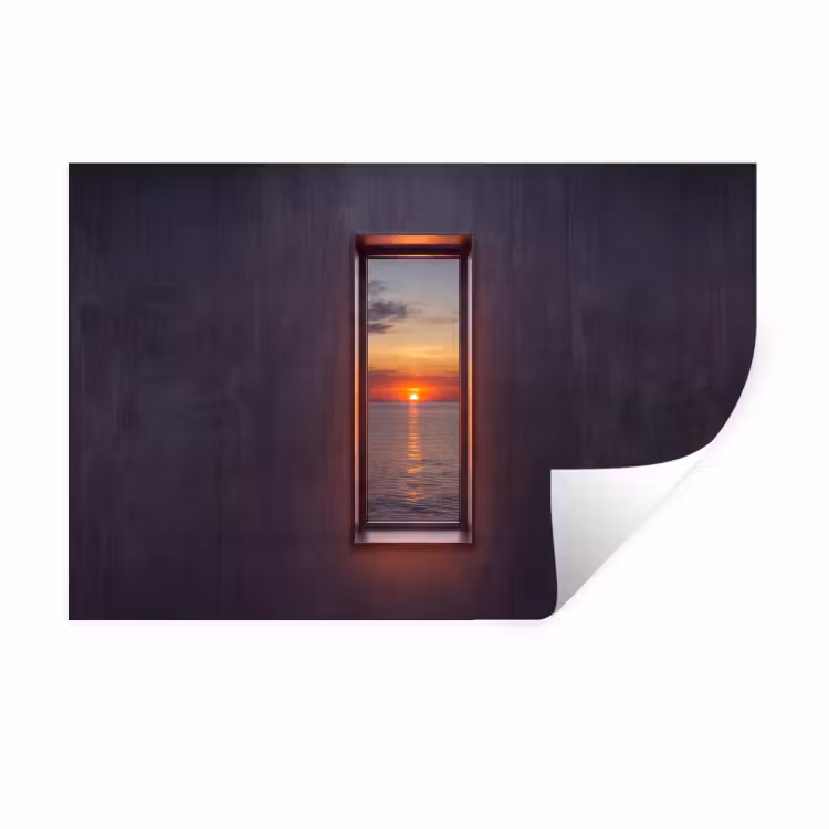 Muursticker - Zonsondergang - Zee - Natuur — 1