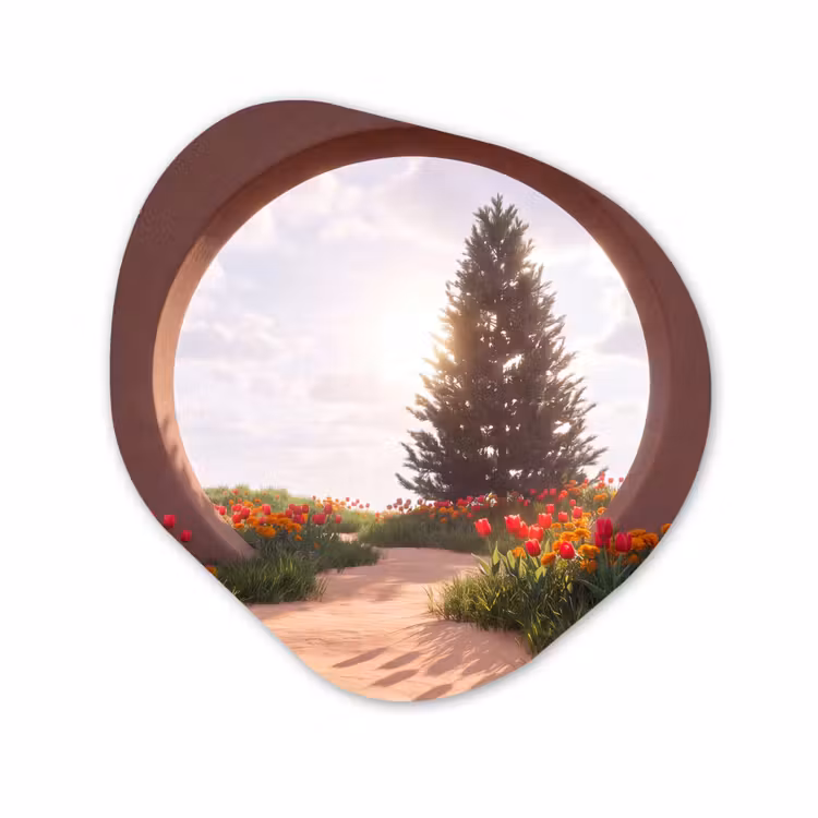Organisch schilderij forex - Pad - Bloemen - Natuur — 1