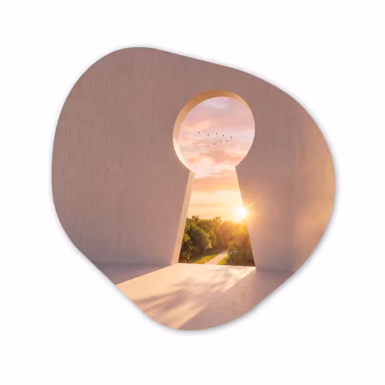 Organisch schilderij forex - Sleutelgat - Natuur - Zon — 1