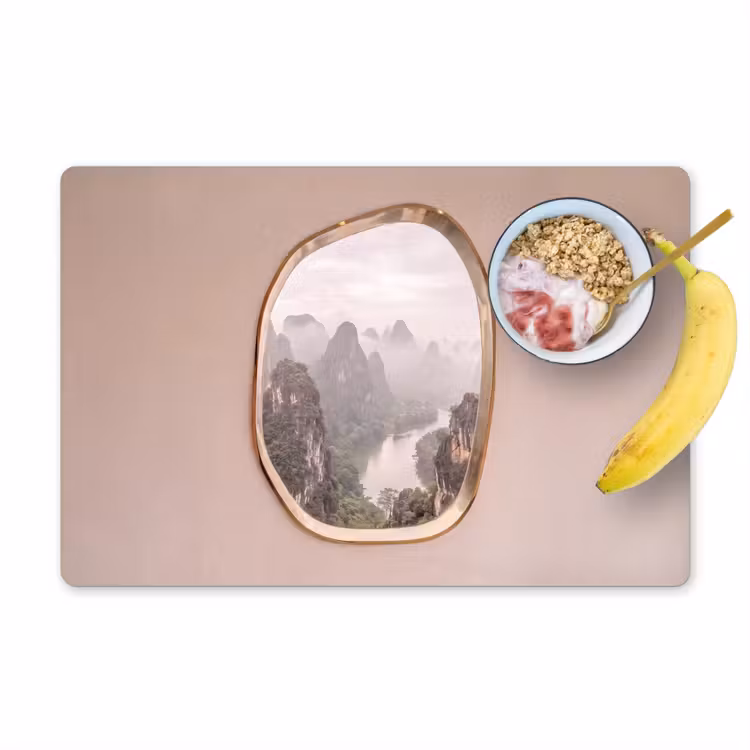 Placemat - 6 stuks - Bergen - Rivier - Natuur — 1