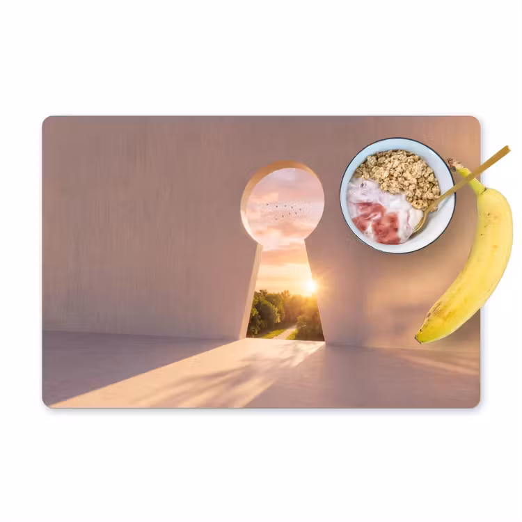 Placemat - 6 stuks - Sleutelgat - Natuur - Zon — 1