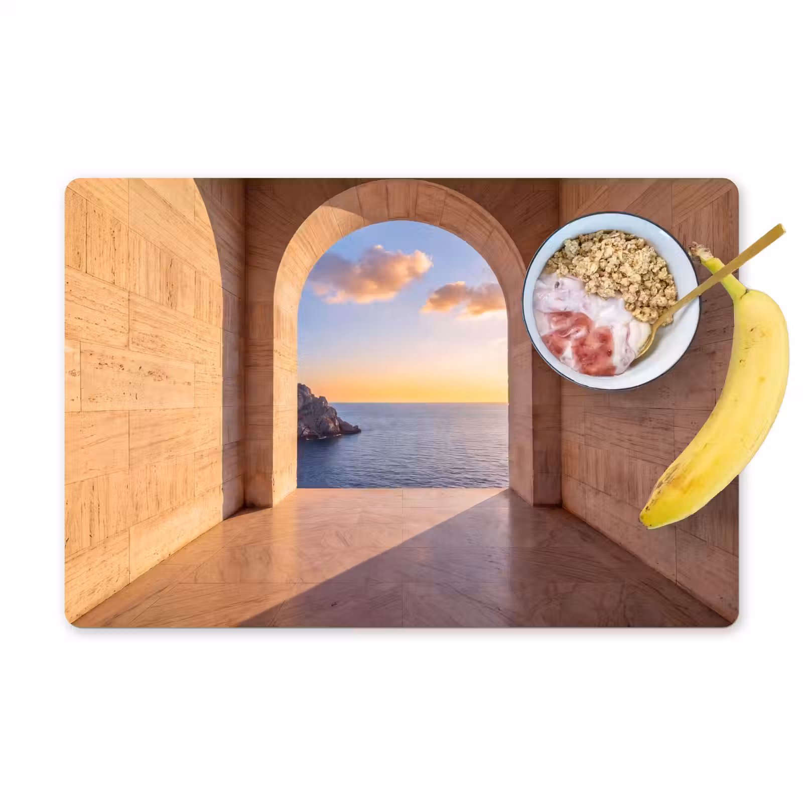 Placemat - 6 stuks - Zee - Landschap - Avond — 1