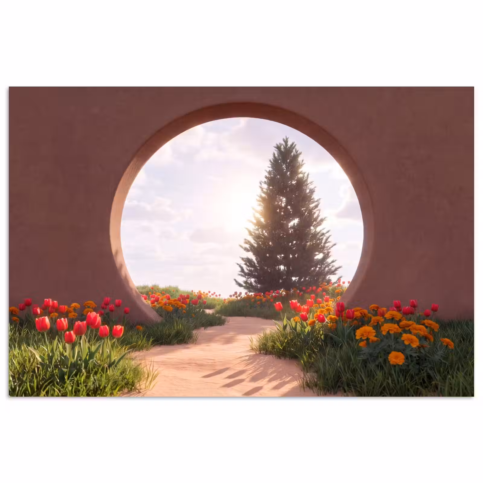 Poster - Pad - Bloemen - Natuur — 1