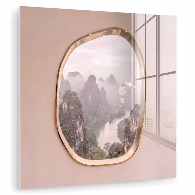 Glas schilderij - Bergen - Rivier - Natuur — 1