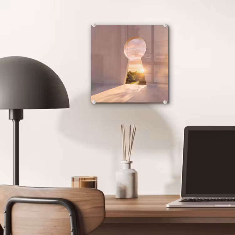 Glas schilderij - Sleutelgat - Natuur - Zon — 7