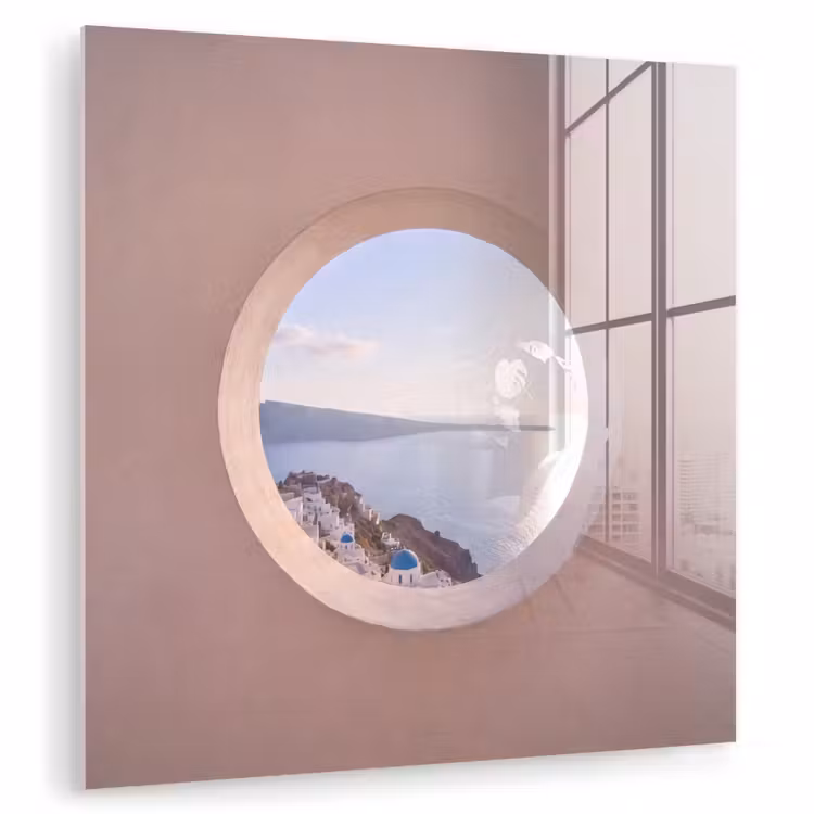 Glas schilderij - Uitzicht - Zee - Natuur — 1