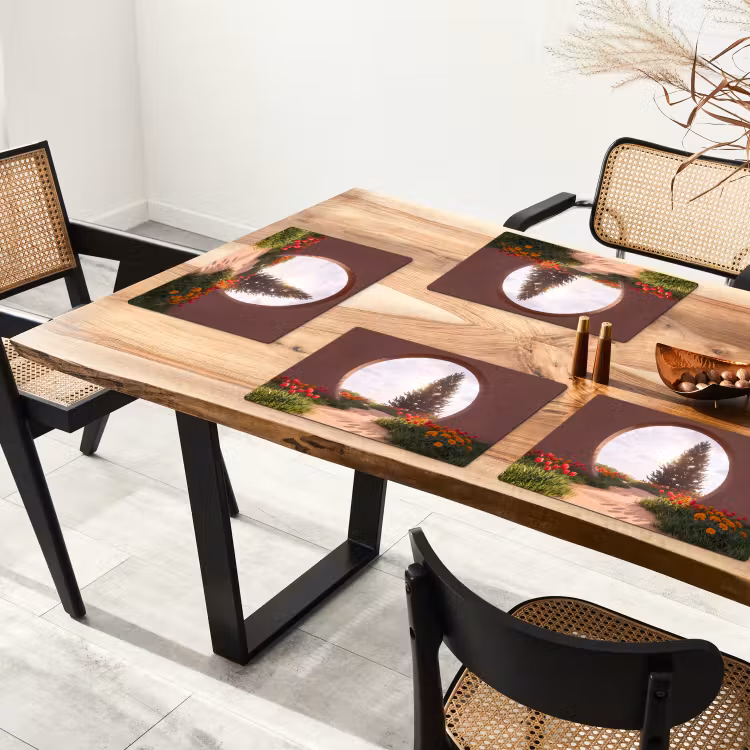 Placemat - 6 stuks - Pad - Bloemen - Natuur — 3
