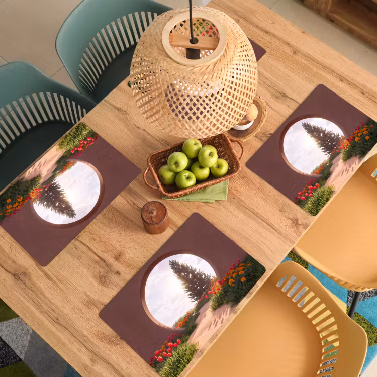 Placemat - 6 stuks - Pad - Bloemen - Natuur — 4