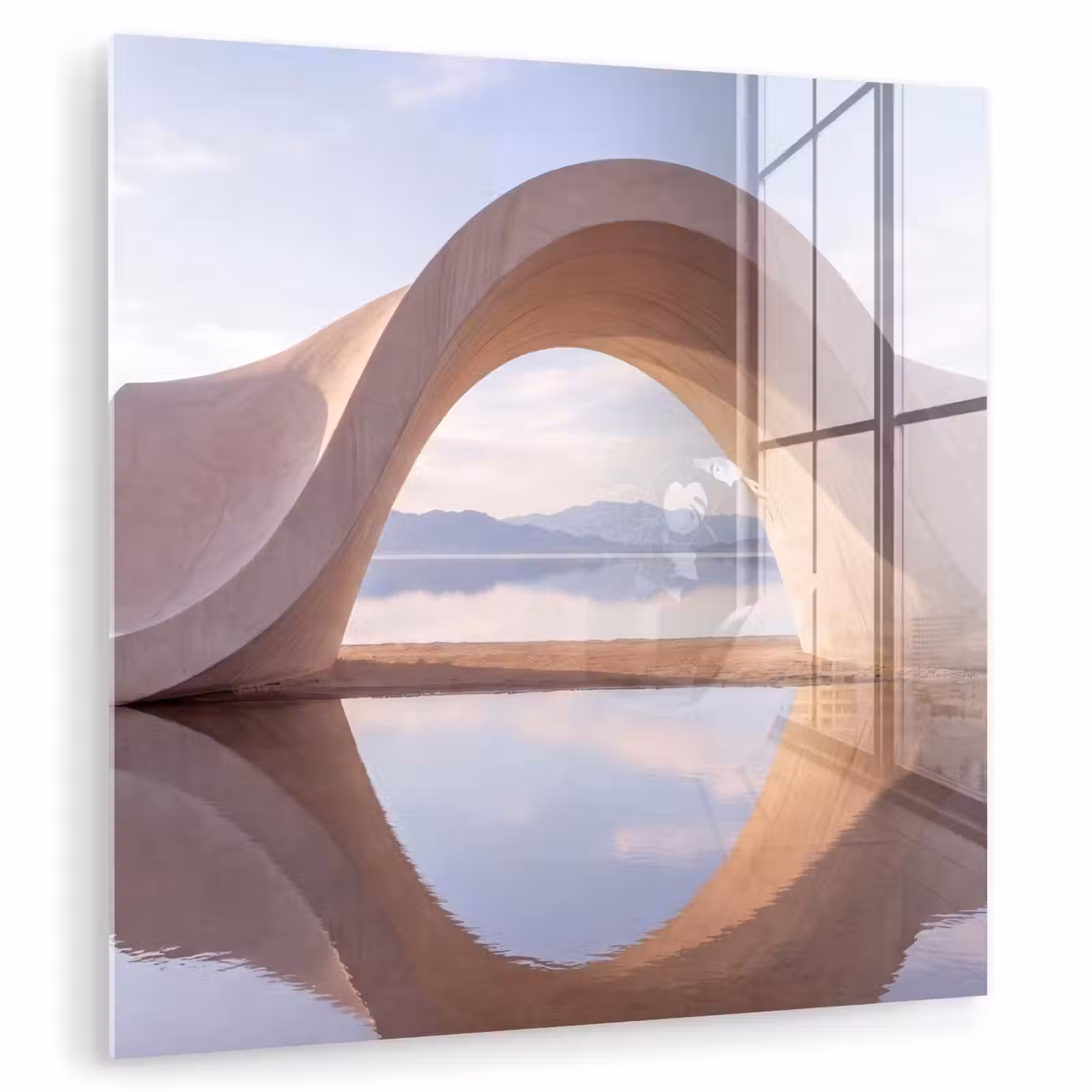 Glas schilderij - Boog - Water - Natuur — 1