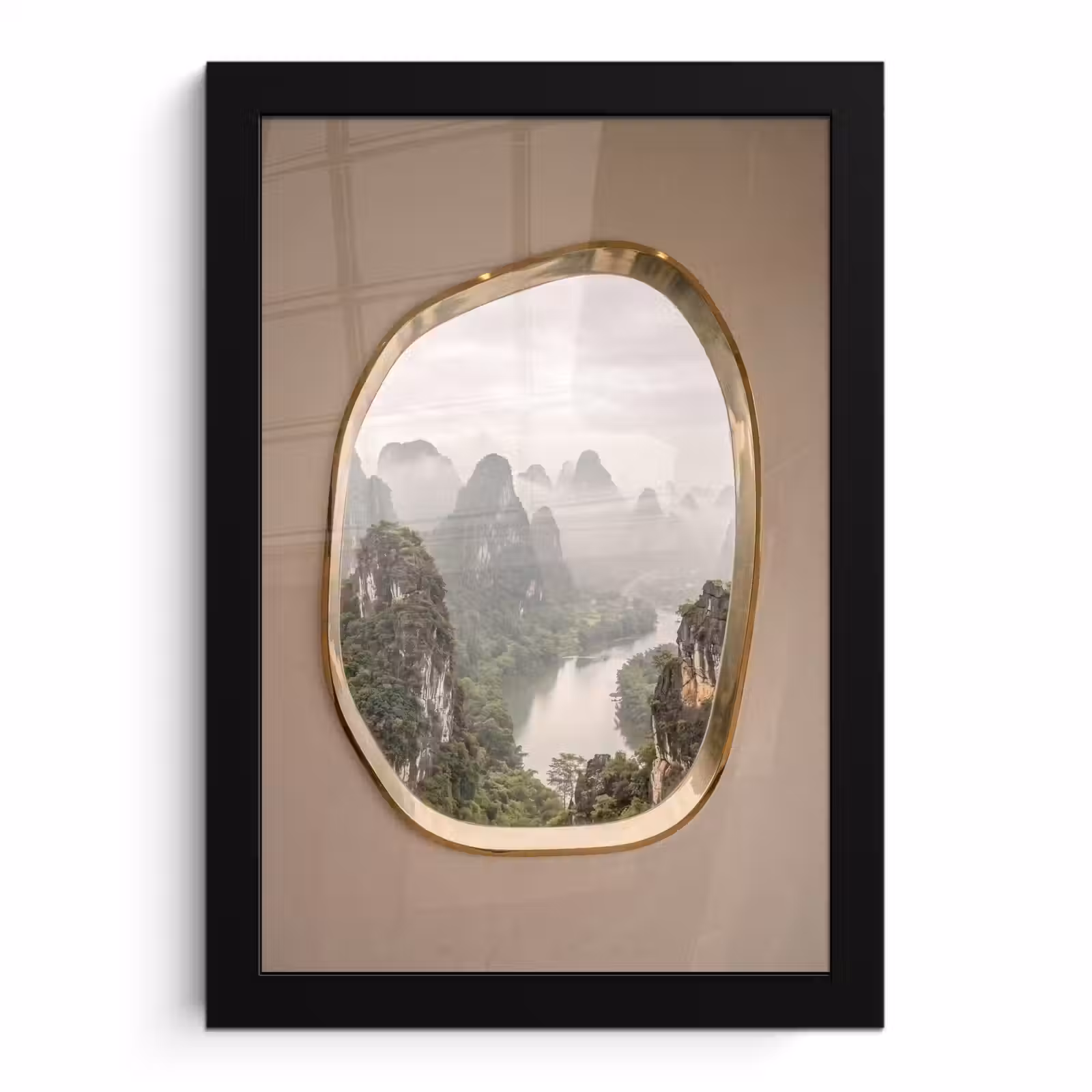 Poster met lijst - Bergen - Rivier - Natuur — 1