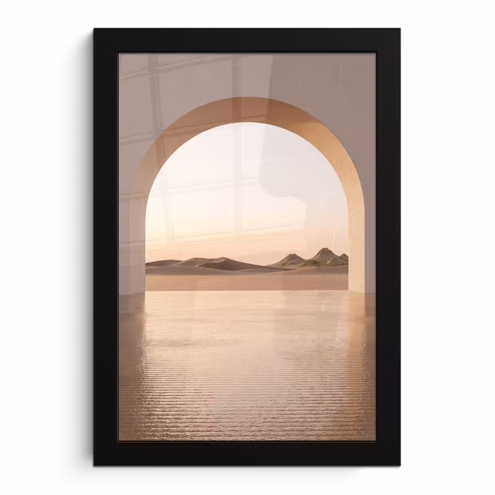 Poster met lijst - Boog - woestijn - natuur — 1