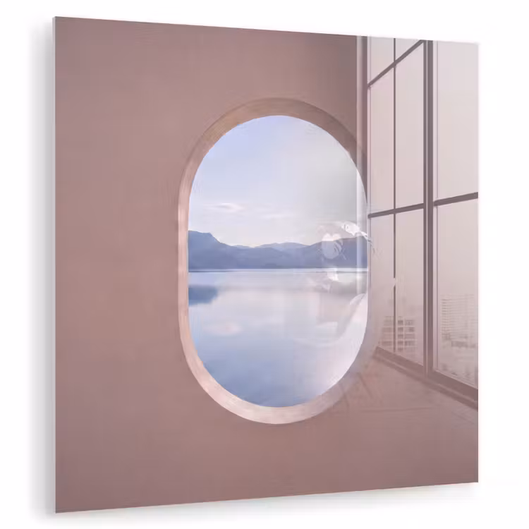 Glas schilderij - Landschap - Water - Modern — 1
