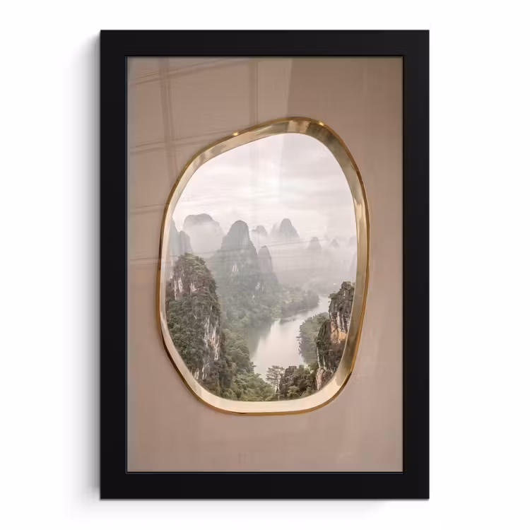 Poster met lijst - Bergen - Rivier - Natuur — 1