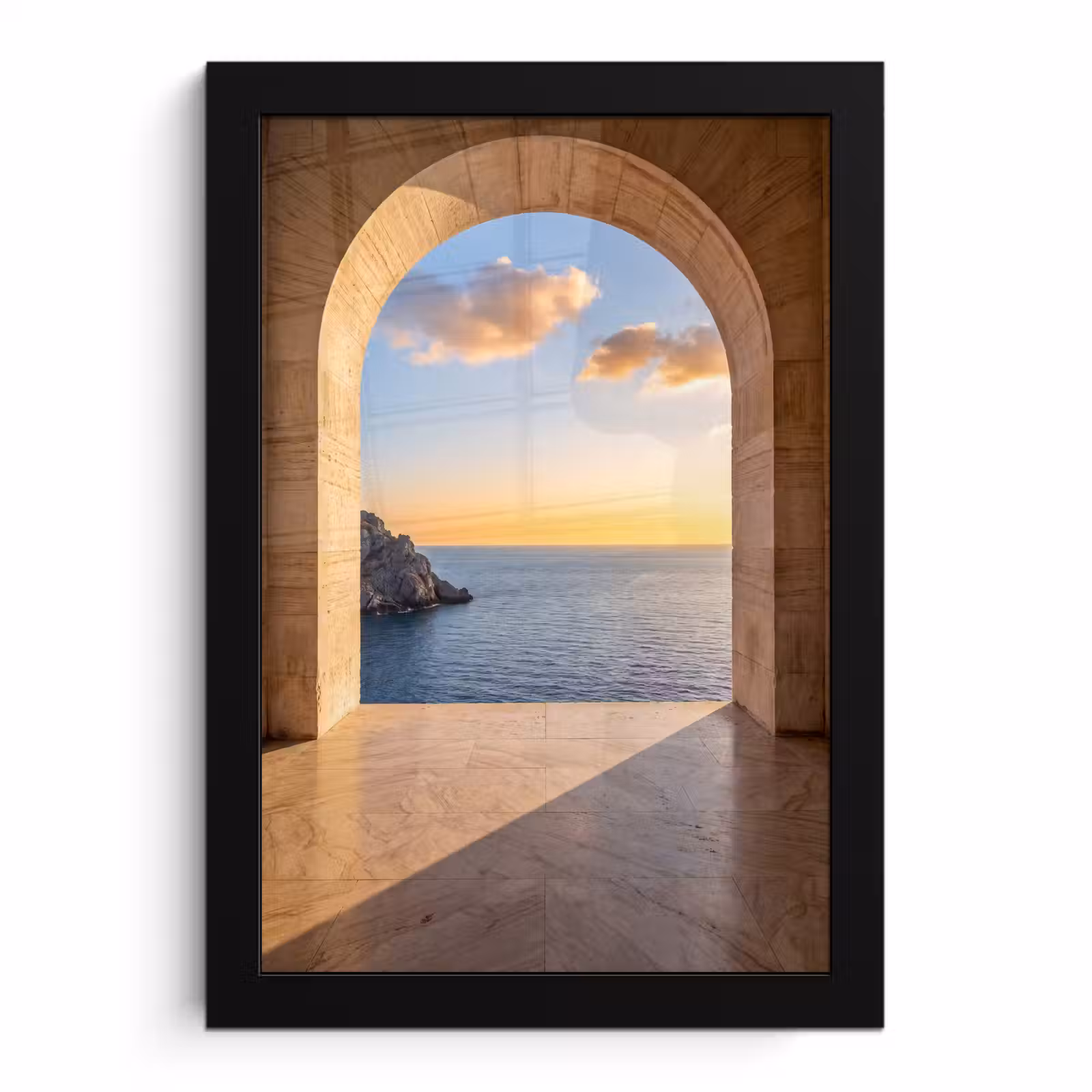 Poster met lijst - Zee - Landschap - Avond — 1