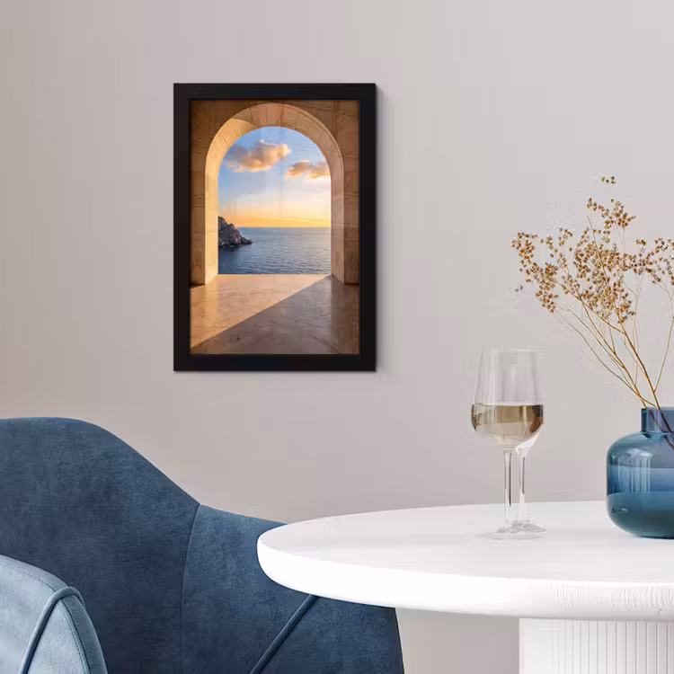 Poster met lijst - Zee - Landschap - Avond — 2