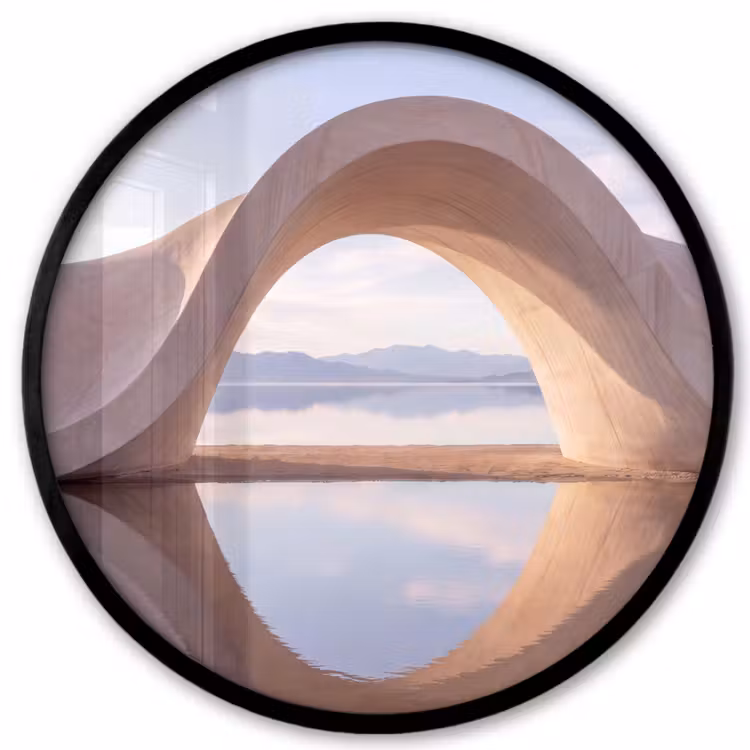Ronde fotolijst - Boog - Water - Natuur — 1