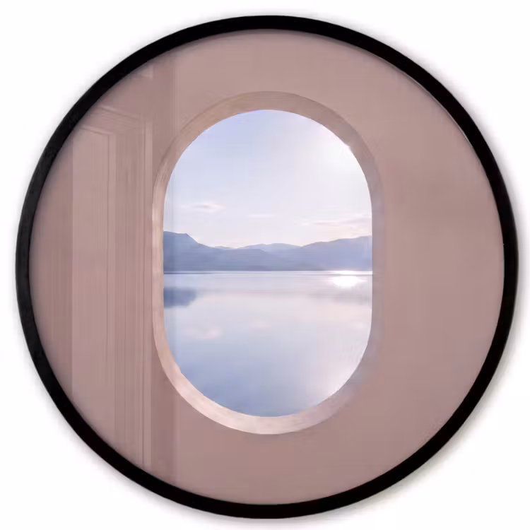 Ronde fotolijst - Landschap - Water - Modern — 1