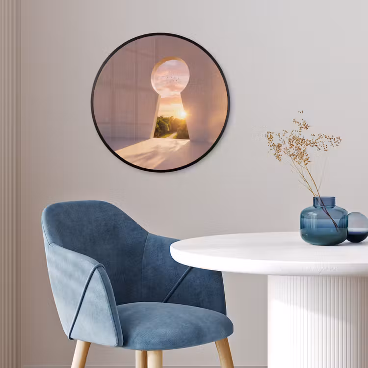 Ronde fotolijst - Sleutelgat - Natuur - Zon — 4