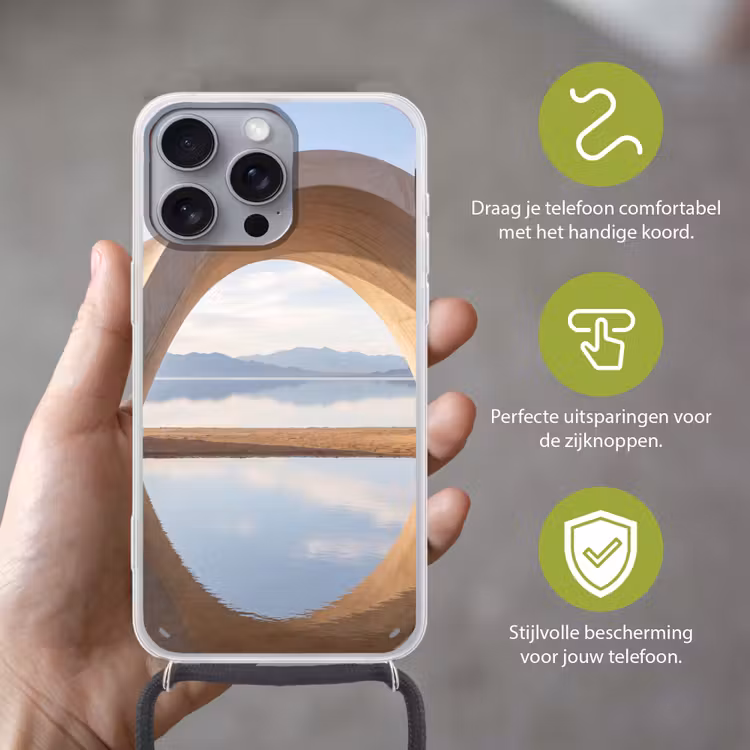 Telefoonhoesje met koord - Boog - Water - Natuur — 4