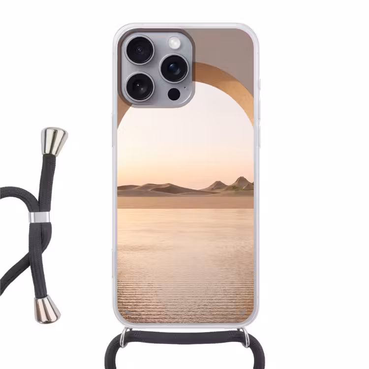 Telefoonhoesje met koord - Boog - woestijn - natuur — 1