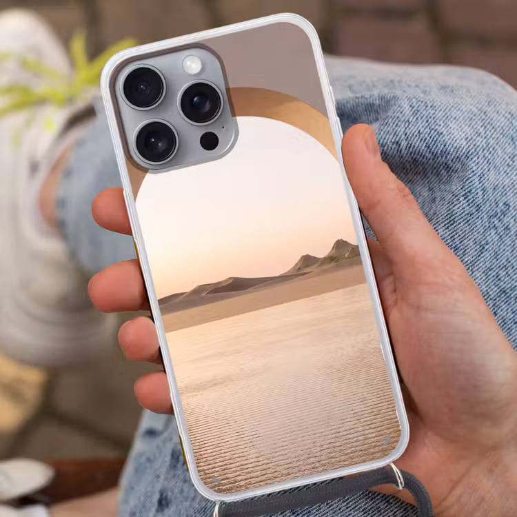 Telefoonhoesje met koord - Boog - woestijn - natuur — 2