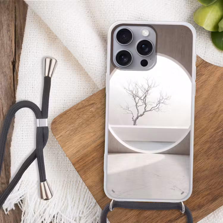Telefoonhoesje met koord - Boom - Cirkel - Modern — 3