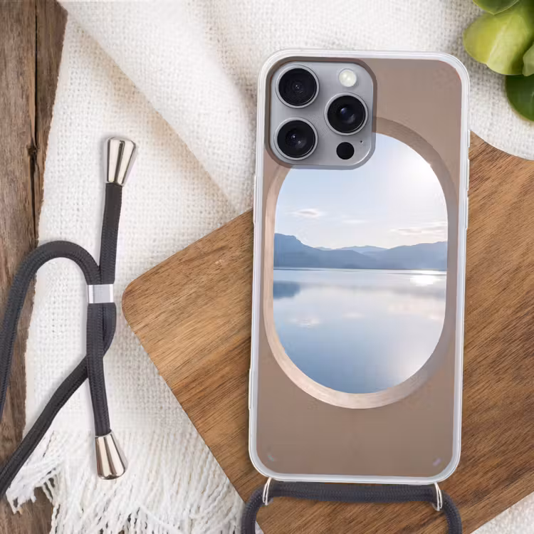 Telefoonhoesje met koord - Landschap - Water - Modern — 3