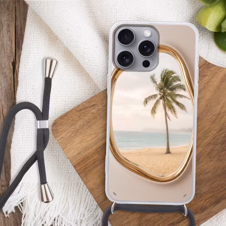 Telefoonhoesje met koord - Tropisch - Landschap - Kust — 3