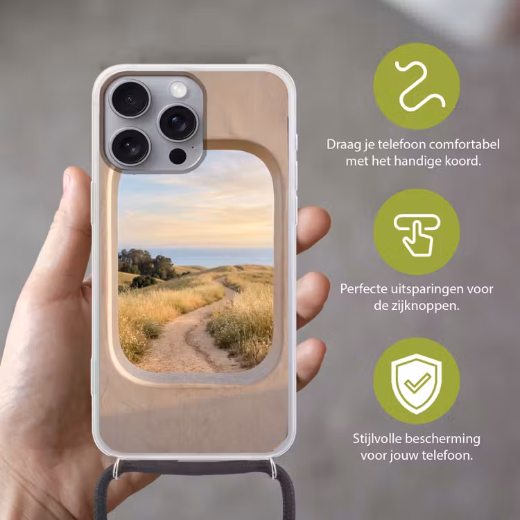 Telefoonhoesje met koord - Uitzicht - Kust - Natuur — 4