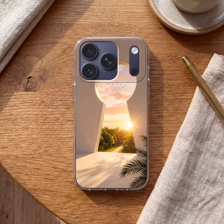 Telefoonhoesje - Sleutelgat - Natuur - Zon — 2