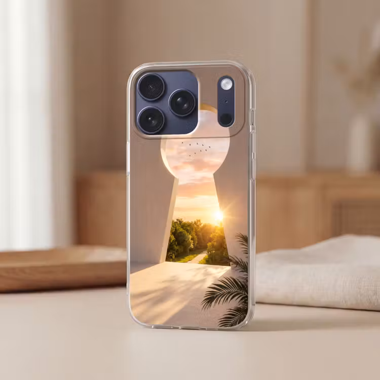 Telefoonhoesje - Sleutelgat - Natuur - Zon — 3