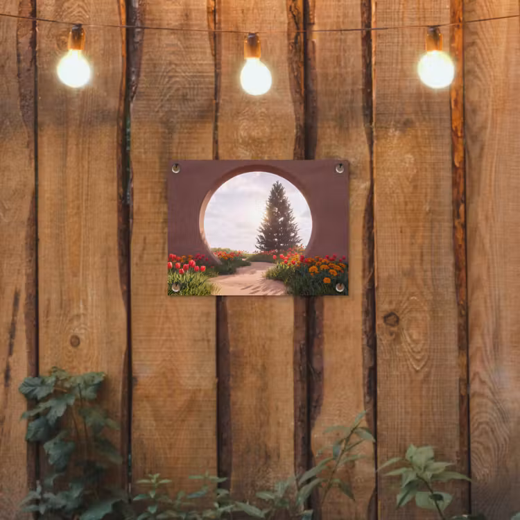 Tuinposter - Pad - Bloemen - Natuur — 2