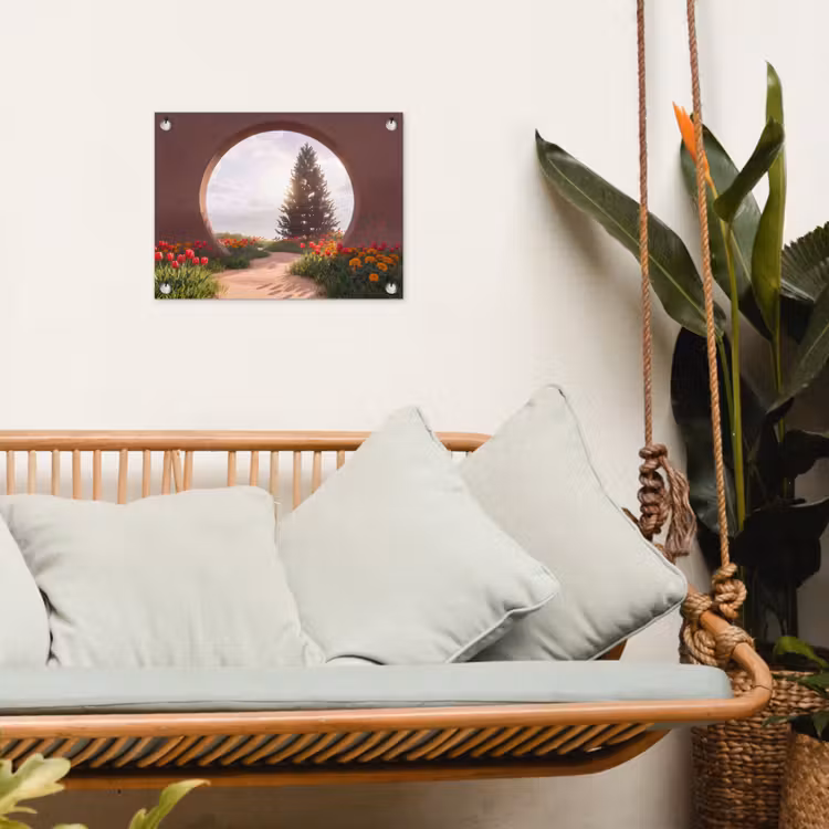 Tuinposter - Pad - Bloemen - Natuur — 5