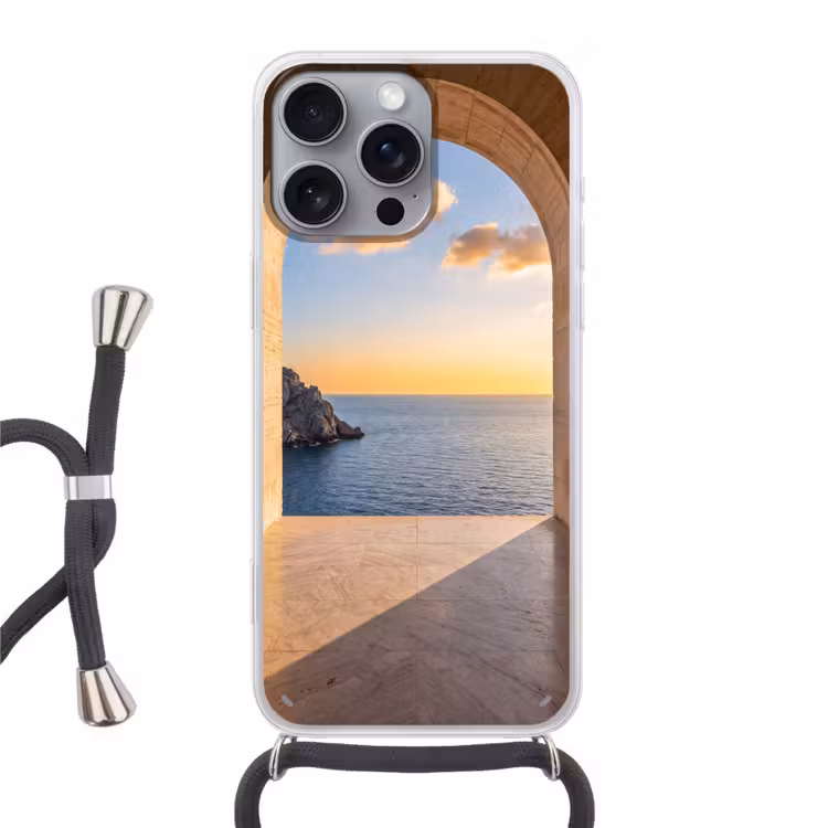 Telefoonhoesje met koord - Zee - Landschap - Avond — 1